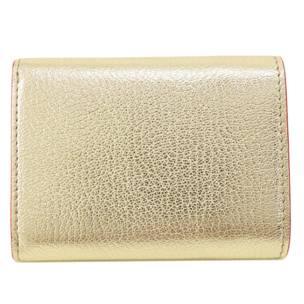 Miu Miu Tri coin Wallet fold fold Heart purse Bi Black